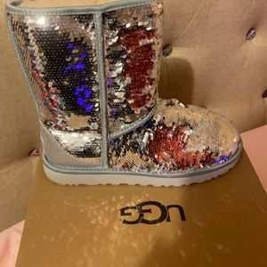Silver sequence Ugg boots